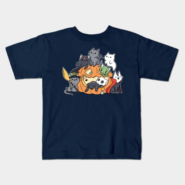 Halloween Kittens Kids T-Shirt by TaylorRoss1